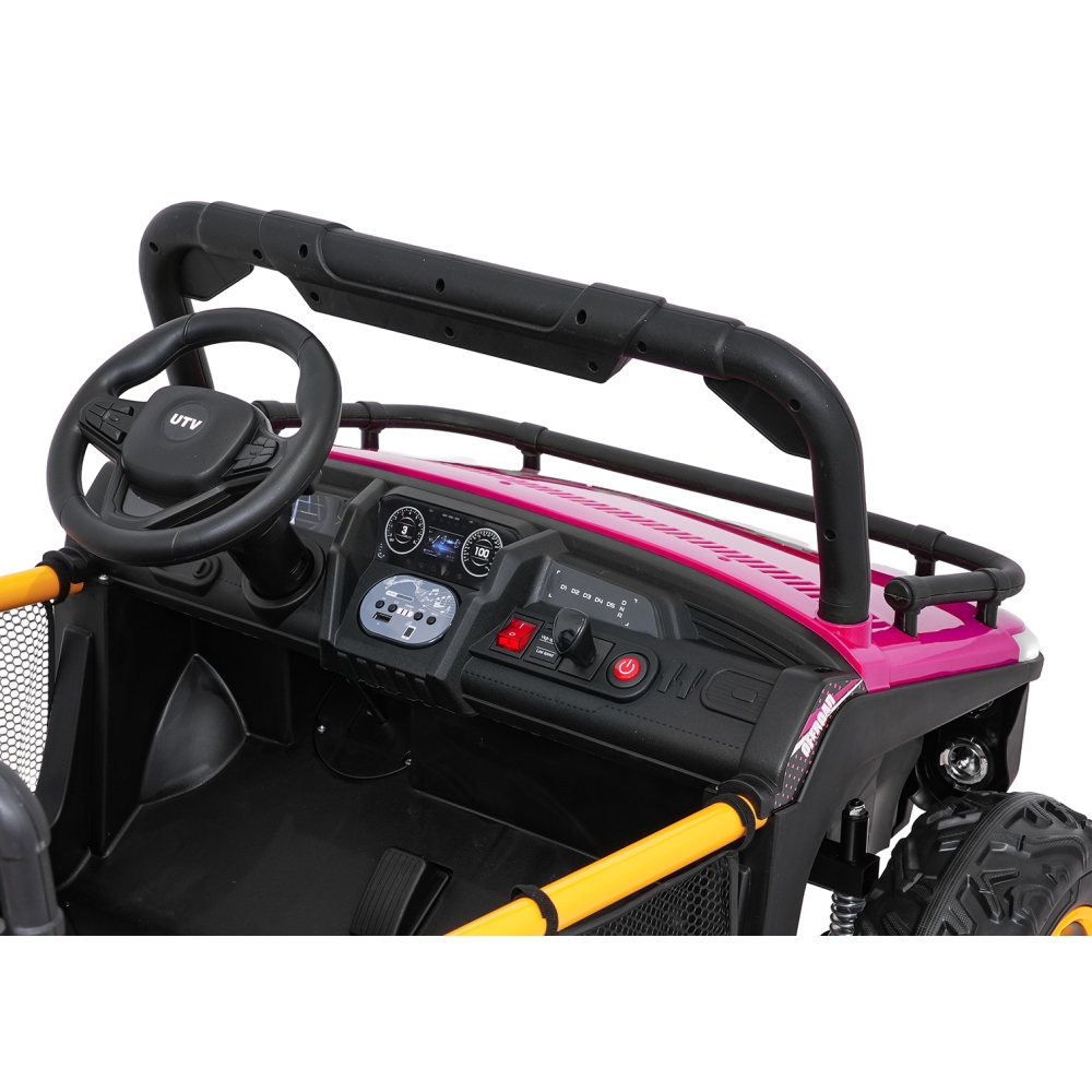 Elektrinis Buggy UTV SPEED, Pink-Elektromobiliai vaikams, Keturračiai ir bagiai-e-vaikas