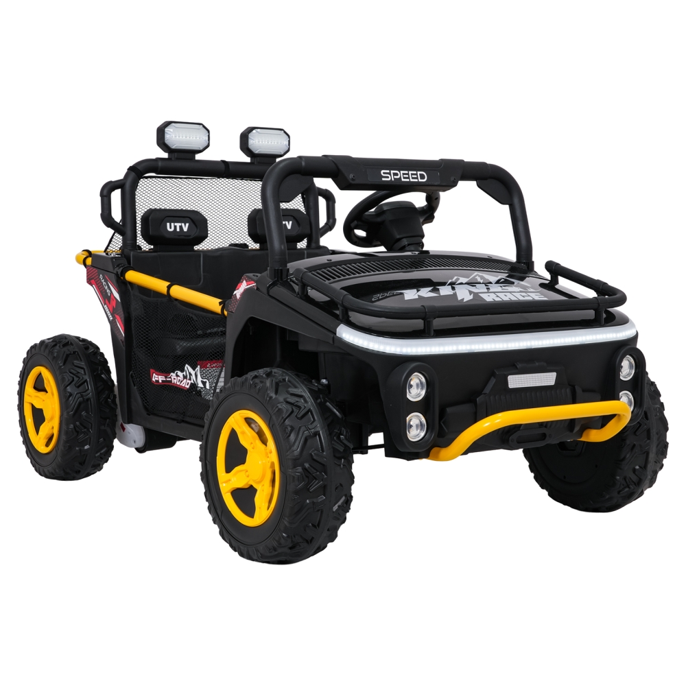 Elektrinis Buggy UTV SPEED, Black-Elektromobiliai vaikams, Keturračiai ir bagiai-e-vaikas
