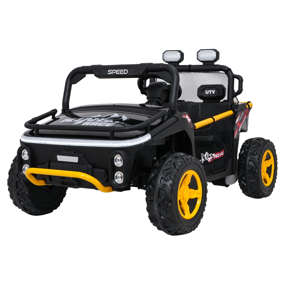 Elektrinis Buggy UTV SPEED, Black-Elektromobiliai vaikams, Keturračiai ir bagiai-e-vaikas