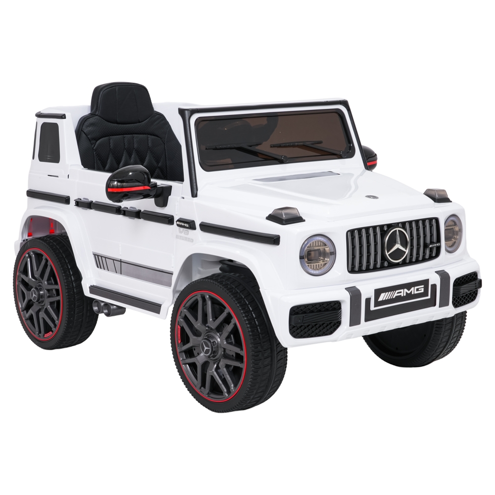 Elektromobilis Mercedes G63 AMG LIFT, White-Elektromobiliai vaikams, Visureigiai-e-vaikas