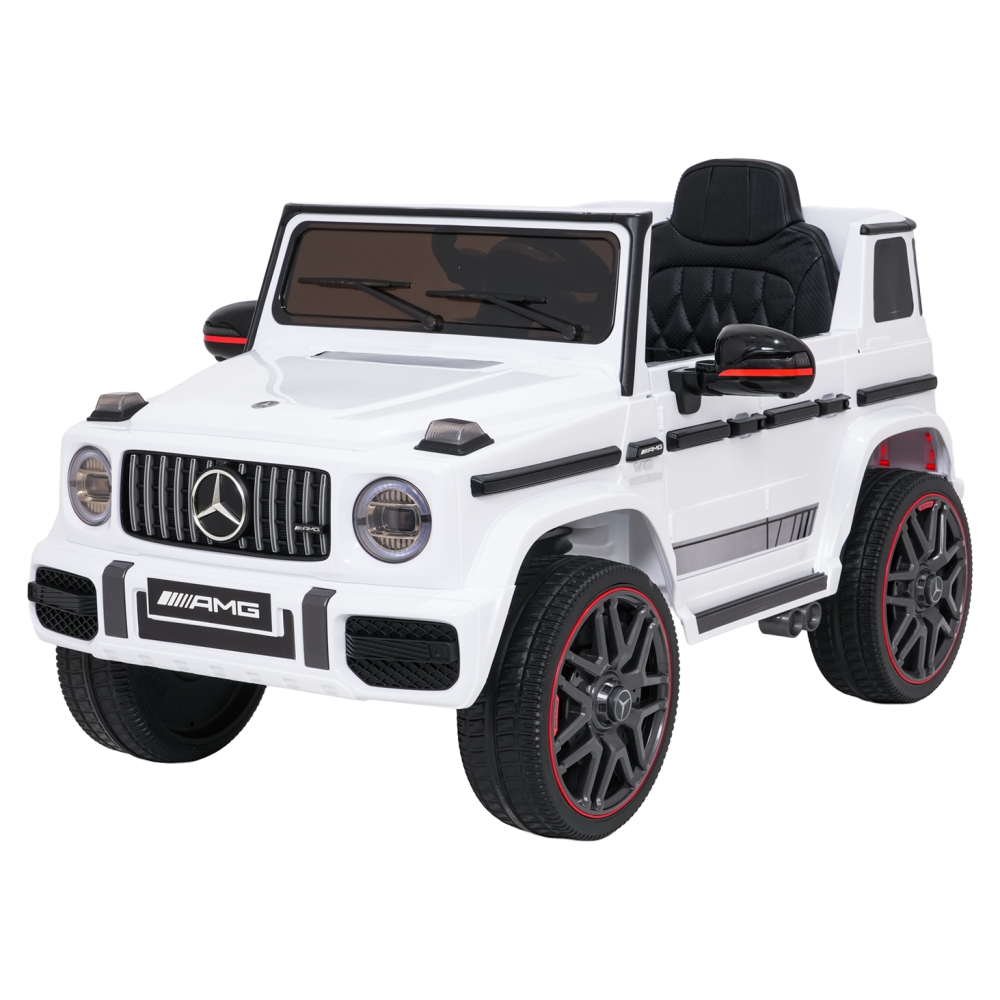 Elektromobilis Mercedes G63 AMG LIFT, White-Elektromobiliai vaikams, Visureigiai-e-vaikas