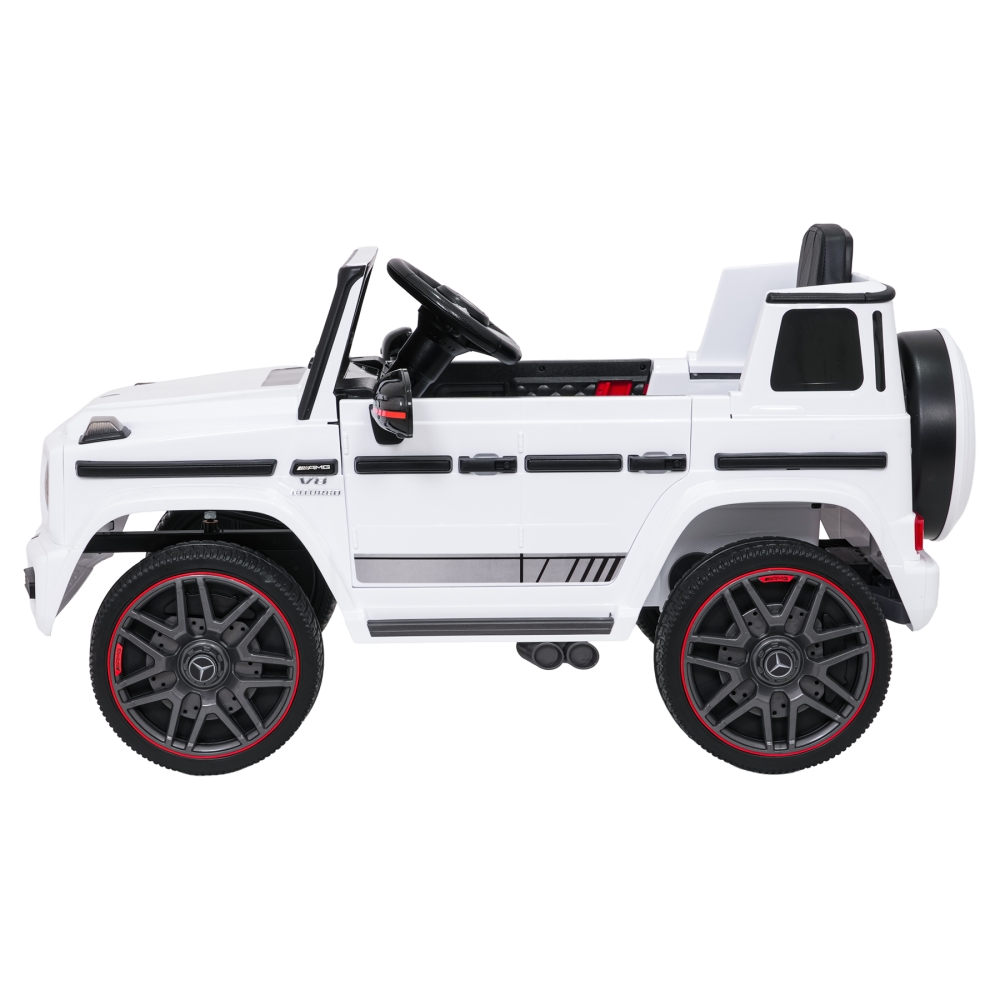 Elektromobilis Mercedes G63 AMG LIFT, White-Elektromobiliai vaikams, Visureigiai-e-vaikas