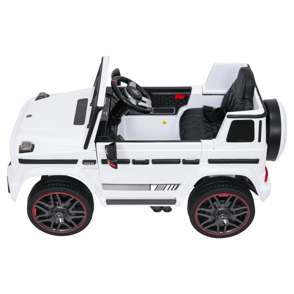 Elektromobilis Mercedes G63 AMG LIFT, White-Elektromobiliai vaikams, Visureigiai-e-vaikas