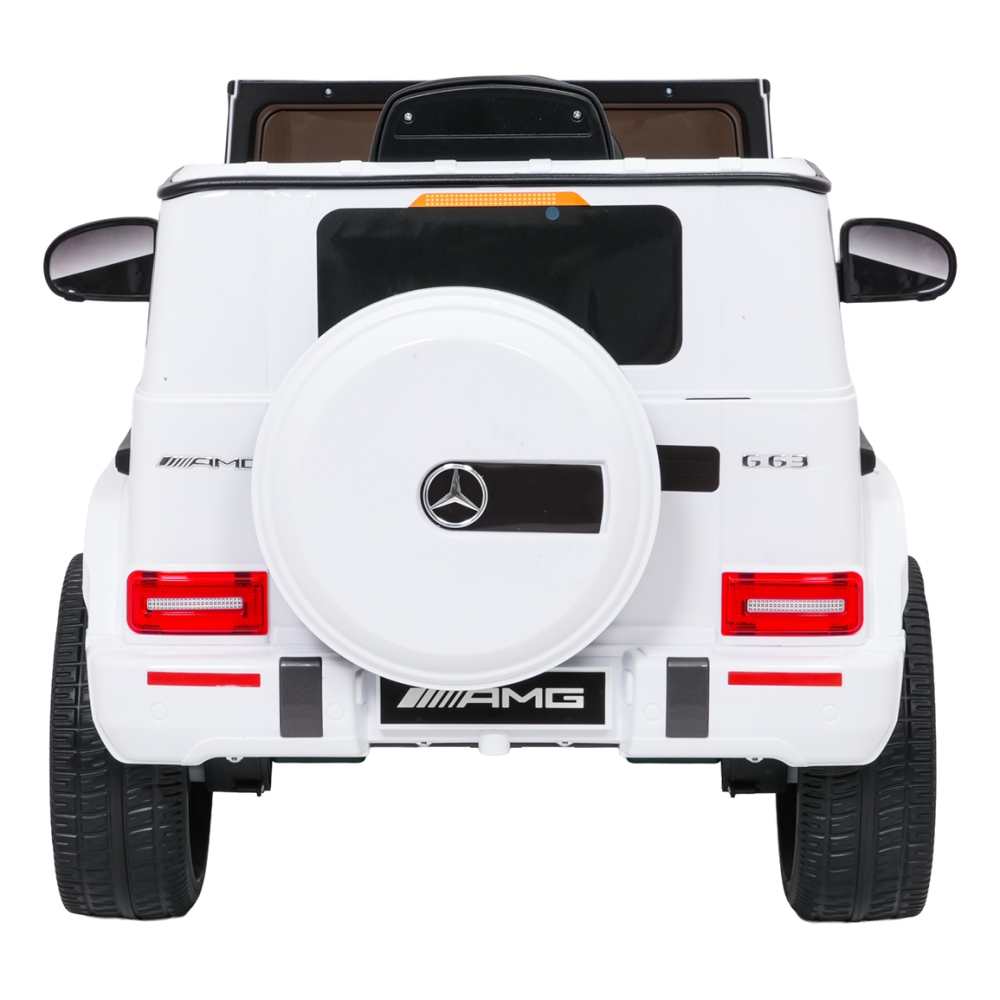 Elektromobilis Mercedes G63 AMG LIFT, White-Elektromobiliai vaikams, Visureigiai-e-vaikas