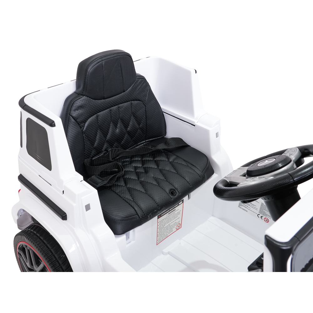 Elektromobilis Mercedes G63 AMG LIFT, White-Elektromobiliai vaikams, Visureigiai-e-vaikas
