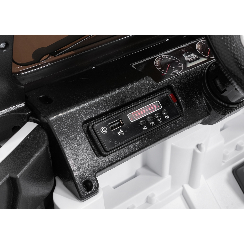 Elektromobilis Mercedes G63 AMG LIFT, White-Elektromobiliai vaikams, Visureigiai-e-vaikas