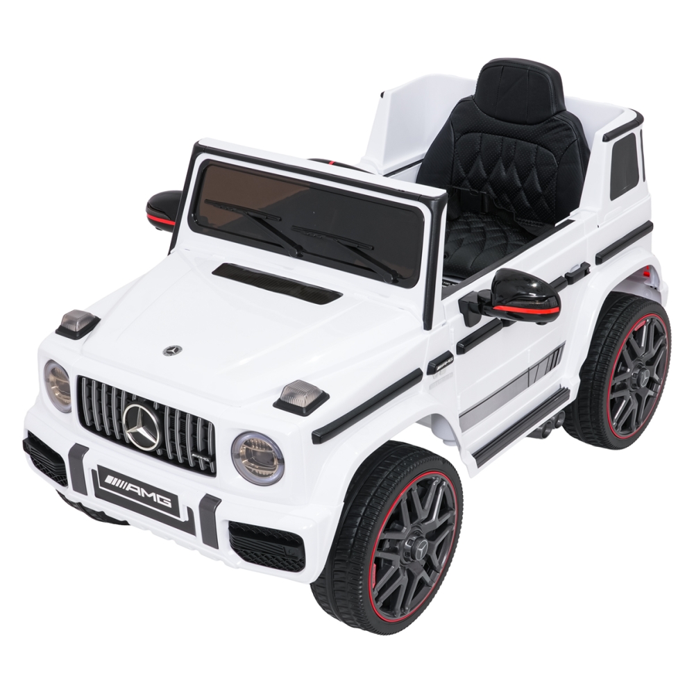 Elektromobilis Mercedes G63 AMG LIFT, White-Elektromobiliai vaikams, Visureigiai-e-vaikas