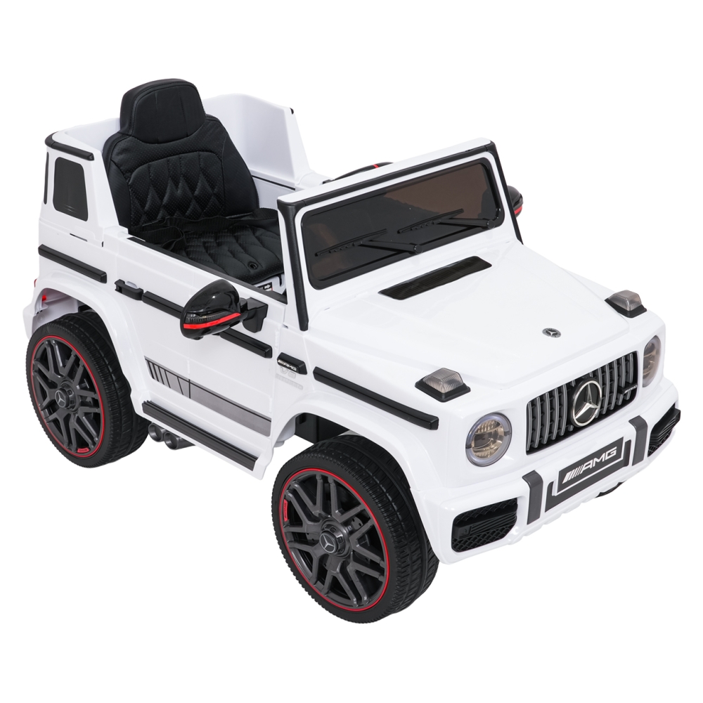 Elektromobilis Mercedes G63 AMG LIFT, White-Elektromobiliai vaikams, Visureigiai-e-vaikas