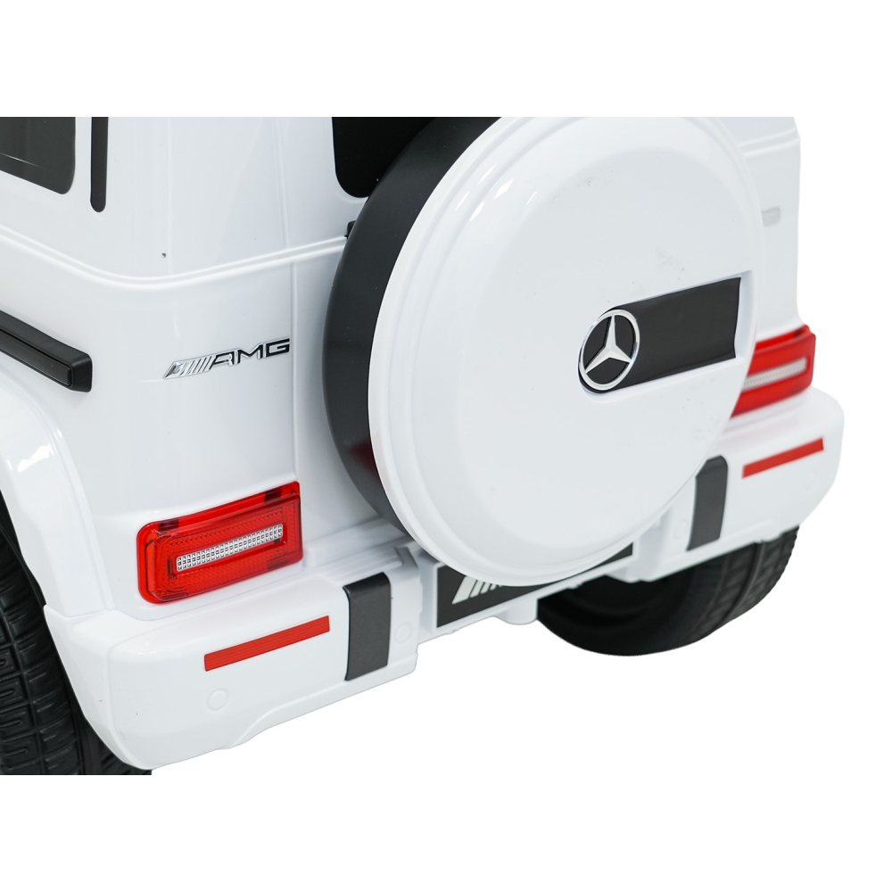 Elektromobilis Mercedes G63 AMG LIFT, White-Elektromobiliai vaikams, Visureigiai-e-vaikas