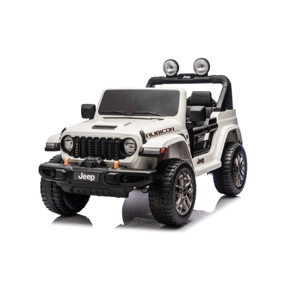 Elektromobilis Jeep Wrangler Rubicon LIFT, White-Elektromobiliai vaikams, Visureigiai-e-vaikas