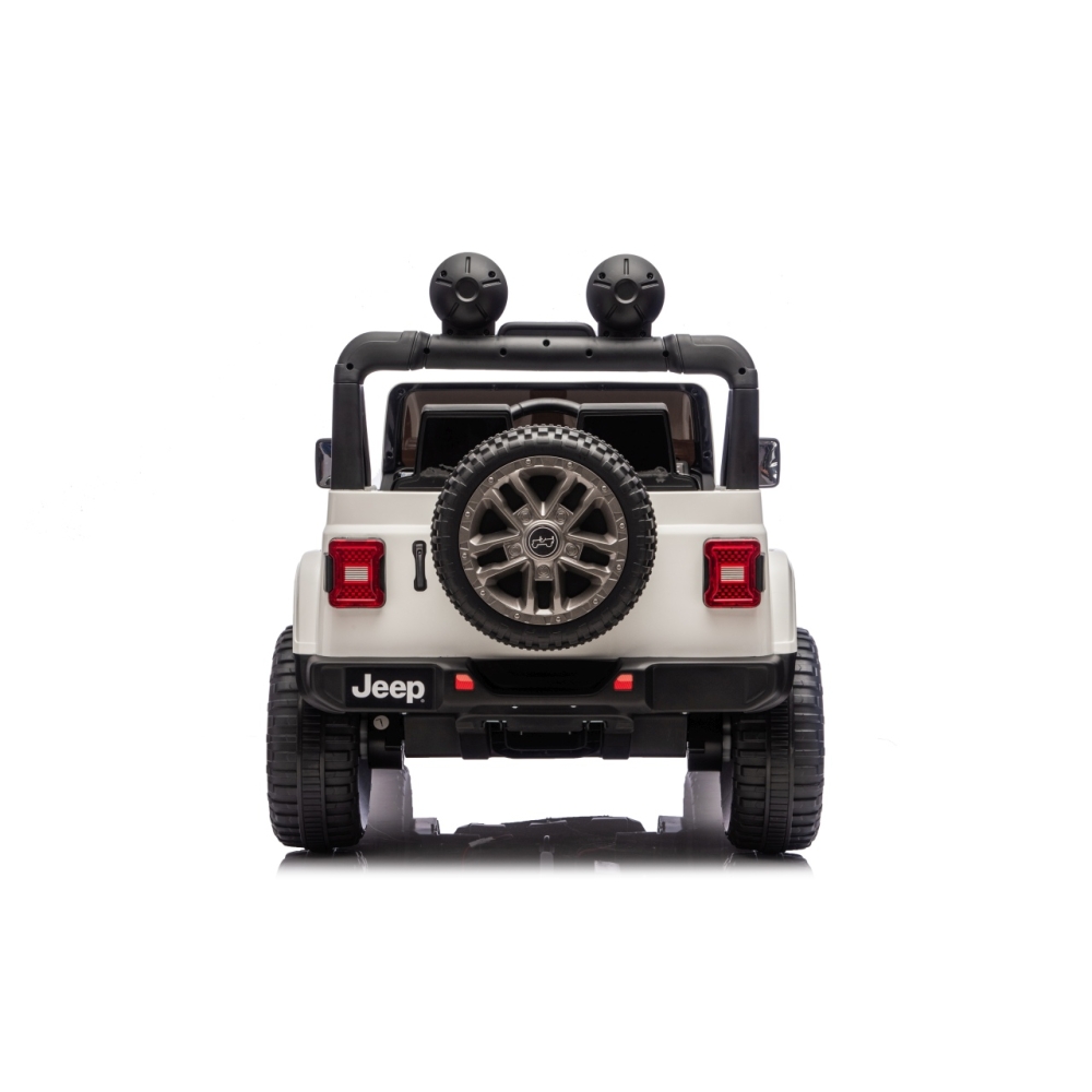 Elektromobilis Jeep Wrangler Rubicon LIFT, White-Elektromobiliai vaikams, Visureigiai-e-vaikas