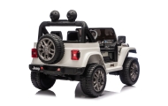 Elektromobilis Jeep Wrangler Rubicon LIFT, White-Elektromobiliai vaikams, Visureigiai-e-vaikas