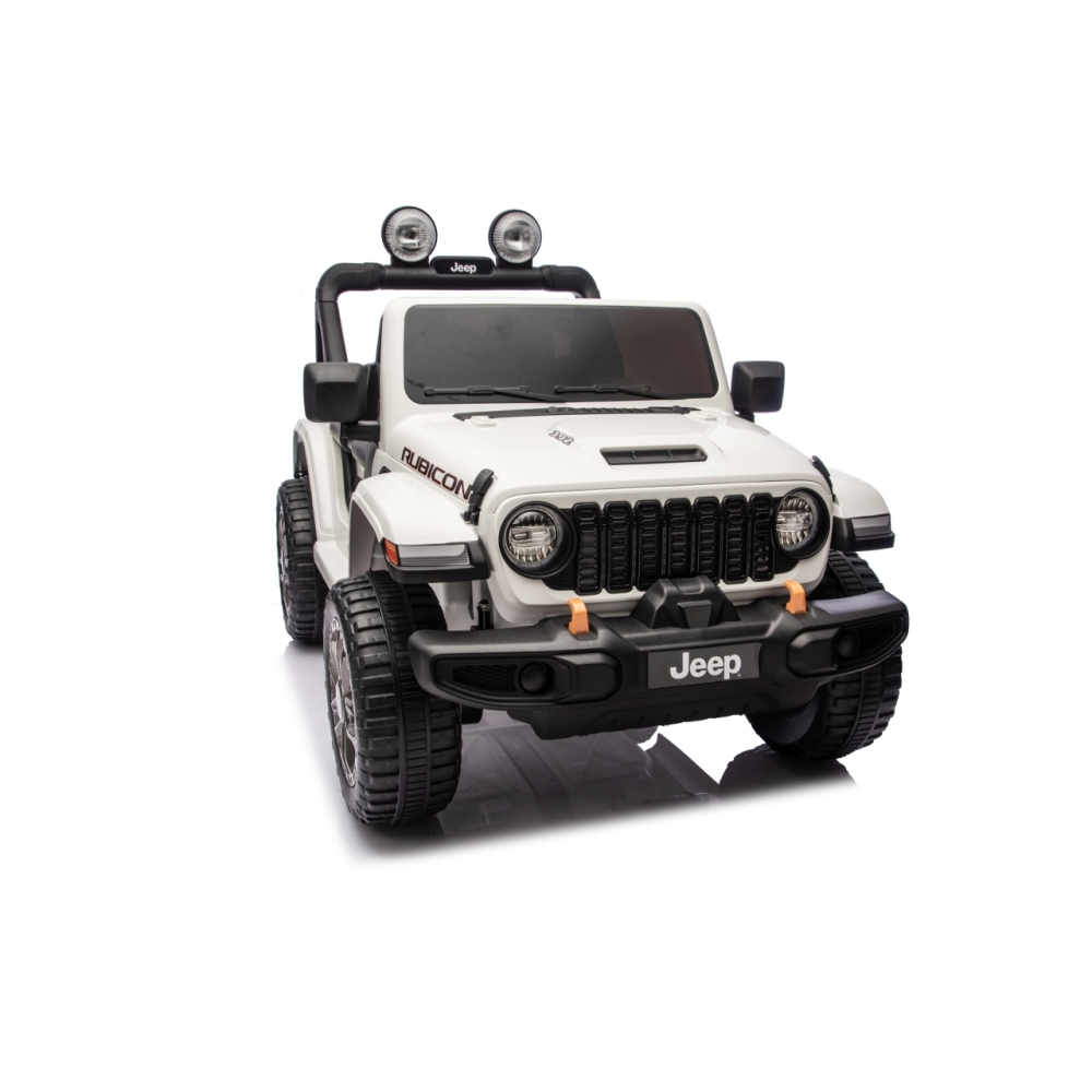 Elektromobilis Jeep Wrangler Rubicon LIFT, White-Elektromobiliai vaikams, Visureigiai-e-vaikas