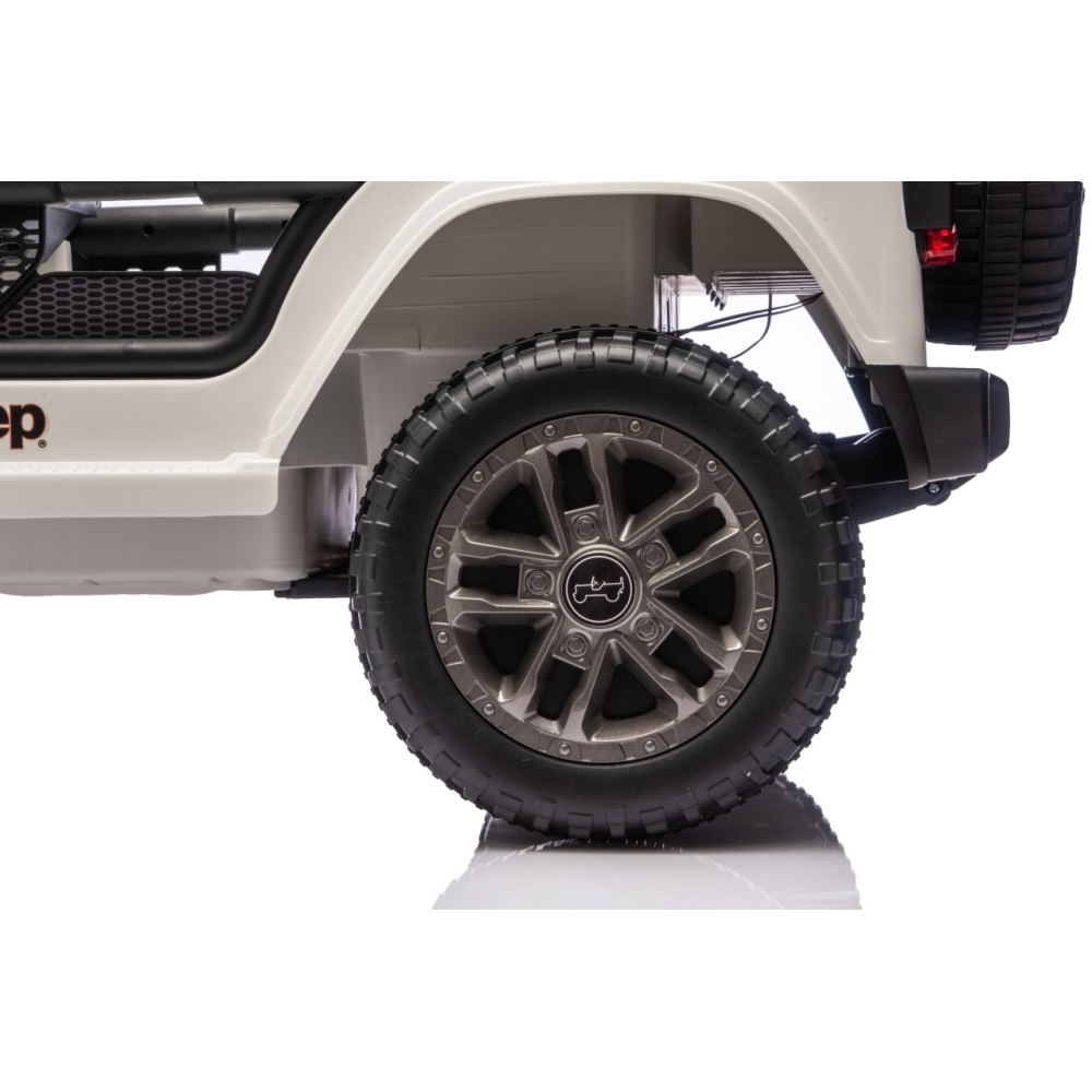 Elektromobilis Jeep Wrangler Rubicon LIFT, White-Elektromobiliai vaikams, Visureigiai-e-vaikas