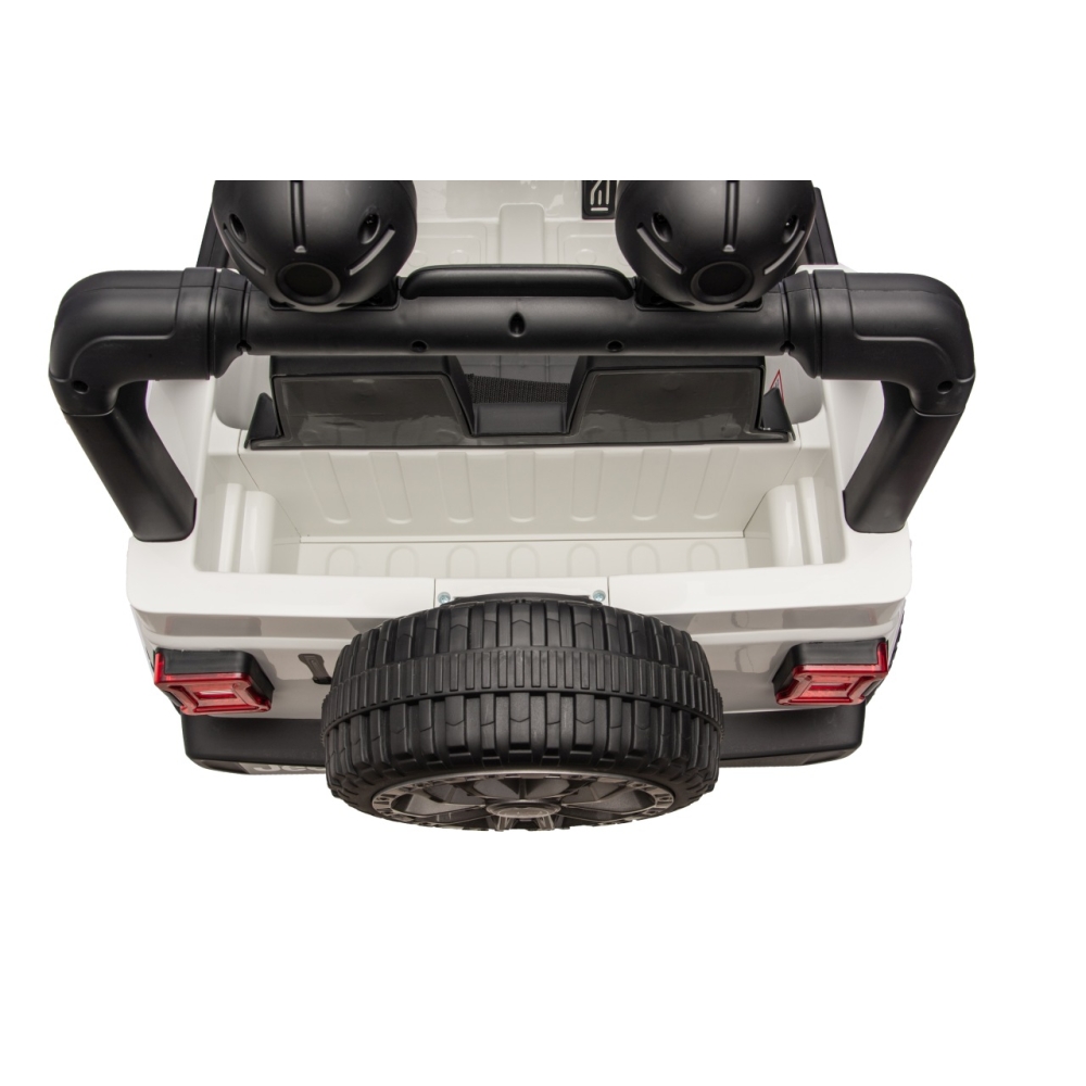 Elektromobilis Jeep Wrangler Rubicon LIFT, White-Elektromobiliai vaikams, Visureigiai-e-vaikas
