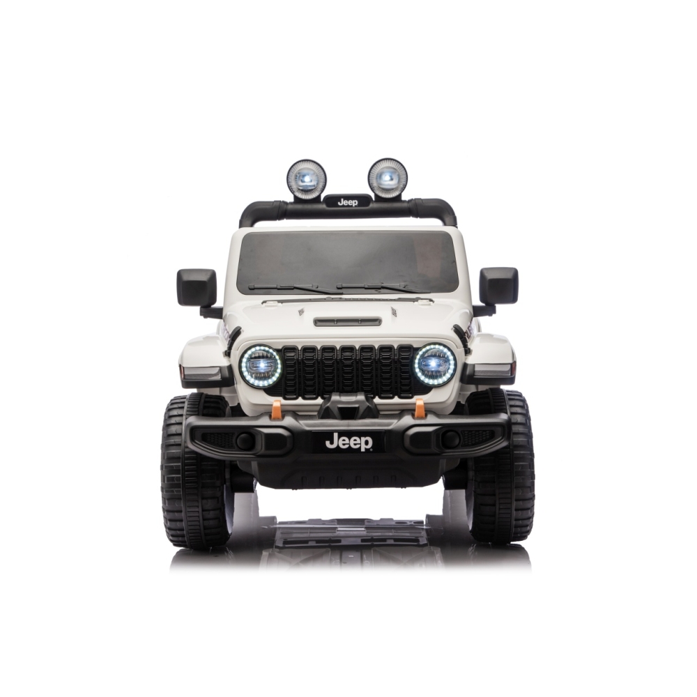Elektromobilis Jeep Wrangler Rubicon LIFT, White-Elektromobiliai vaikams, Visureigiai-e-vaikas