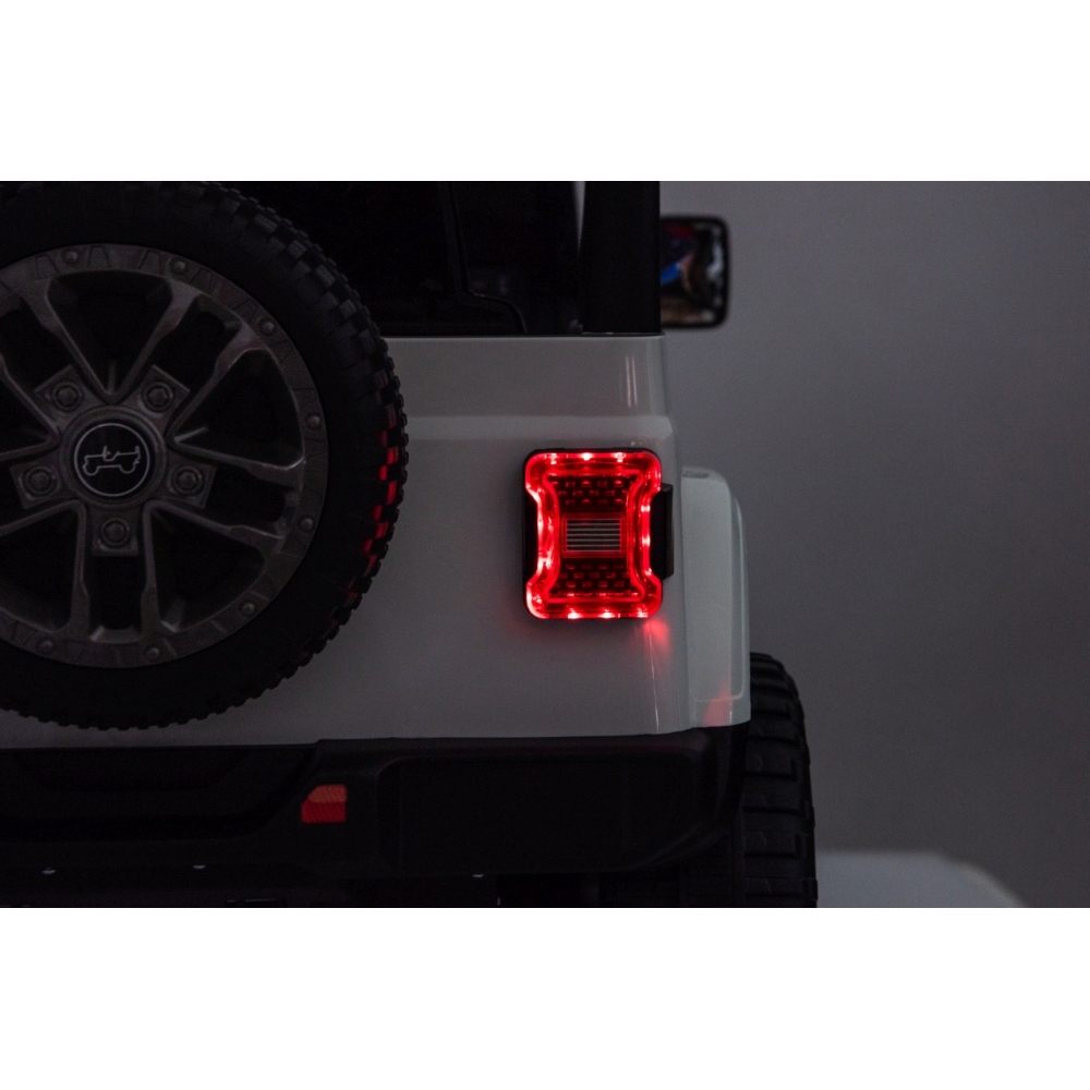 Elektromobilis Jeep Wrangler Rubicon LIFT, White-Elektromobiliai vaikams, Visureigiai-e-vaikas