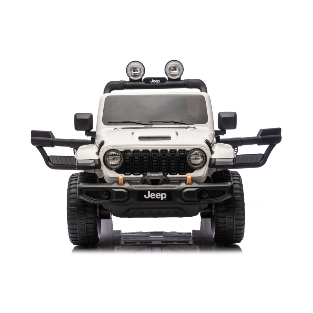 Elektromobilis Jeep Wrangler Rubicon LIFT, White-Elektromobiliai vaikams, Visureigiai-e-vaikas
