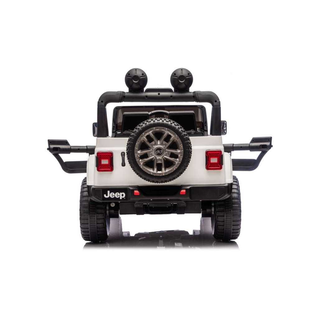 Elektromobilis Jeep Wrangler Rubicon LIFT, White-Elektromobiliai vaikams, Visureigiai-e-vaikas