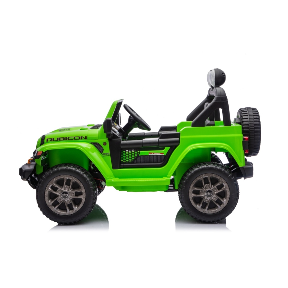 Elektromobilis Jeep Wrangler Rubicon LIFT, Green-Elektromobiliai vaikams, Visureigiai-e-vaikas