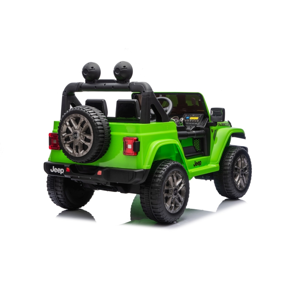 Elektromobilis Jeep Wrangler Rubicon LIFT, Green-Elektromobiliai vaikams, Visureigiai-e-vaikas