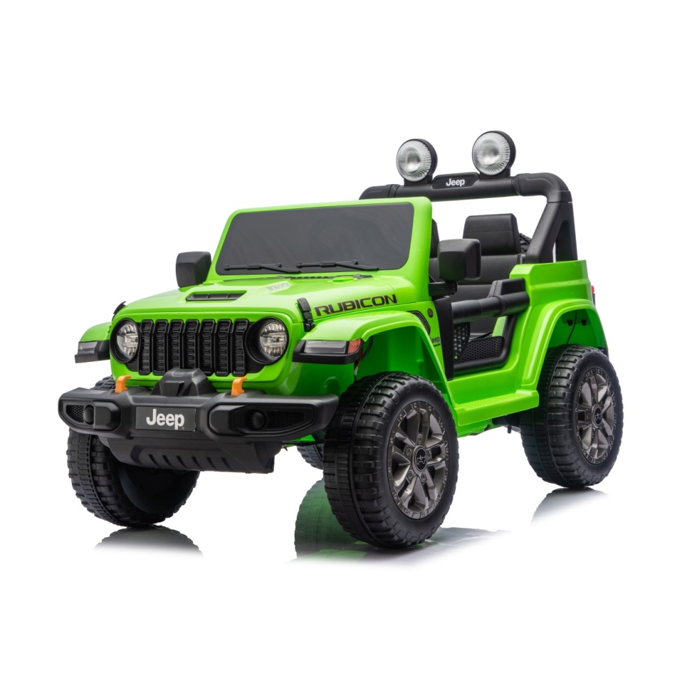Elektromobilis Jeep Wrangler Rubicon LIFT, Green-Elektromobiliai vaikams, Visureigiai-e-vaikas