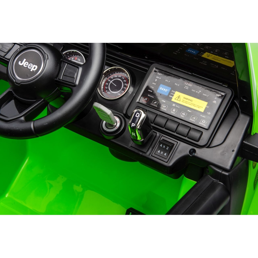 Elektromobilis Jeep Wrangler Rubicon LIFT, Green-Elektromobiliai vaikams, Visureigiai-e-vaikas
