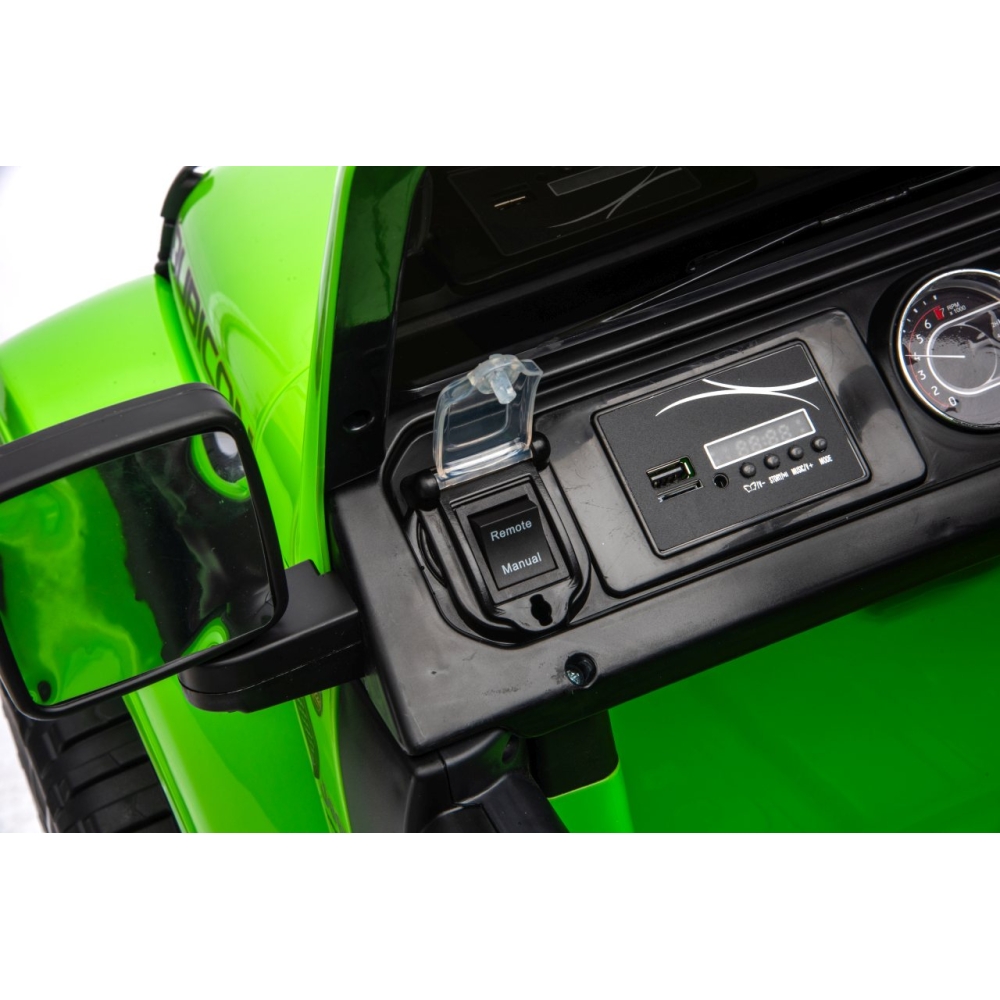 Elektromobilis Jeep Wrangler Rubicon LIFT, Green-Elektromobiliai vaikams, Visureigiai-e-vaikas