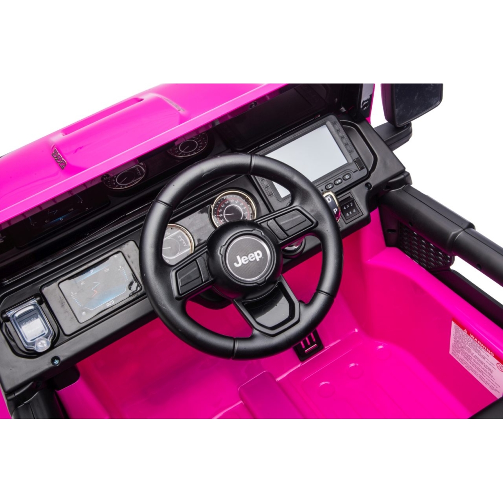 Elektromobilis Jeep Wrangler Rubicon LIFT, Pink-Elektromobiliai vaikams, Visureigiai-e-vaikas