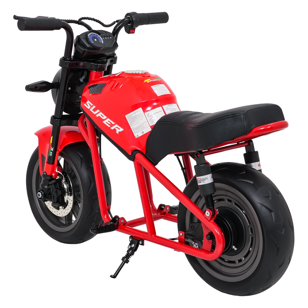 Elektrinis motociklas SUPERMOTO, Red-Elektromobiliai vaikams, Motociklai-e-vaikas