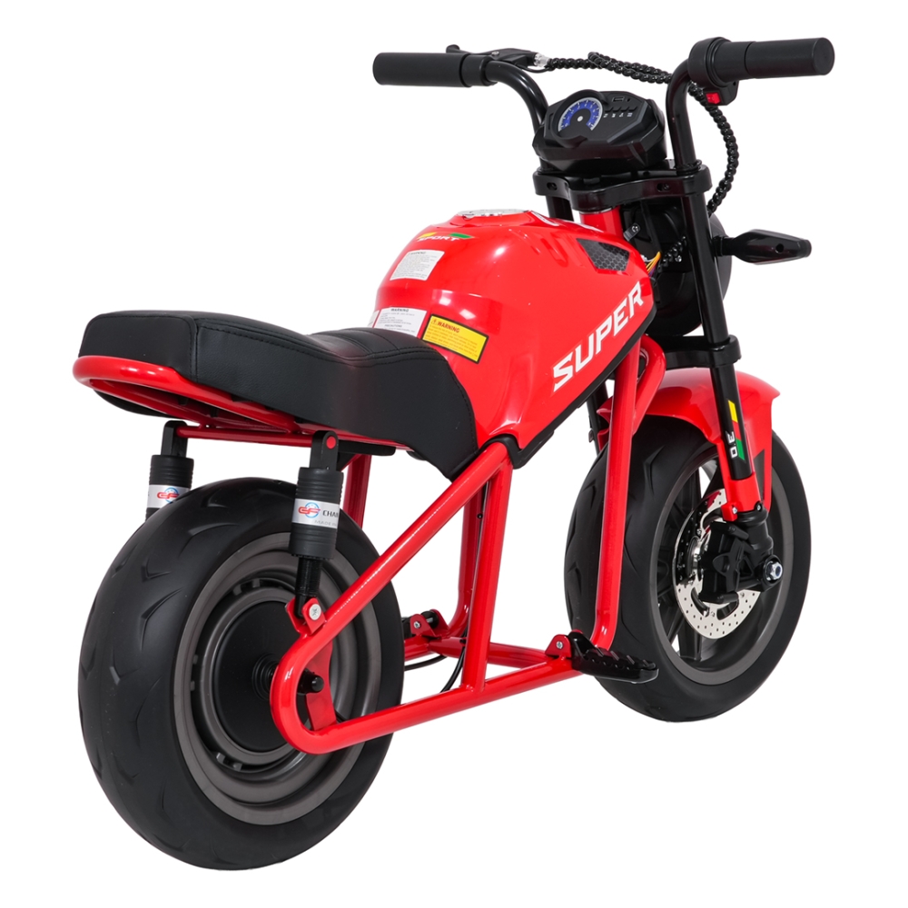 Elektrinis motociklas SUPERMOTO, Red-Elektromobiliai vaikams, Motociklai-e-vaikas