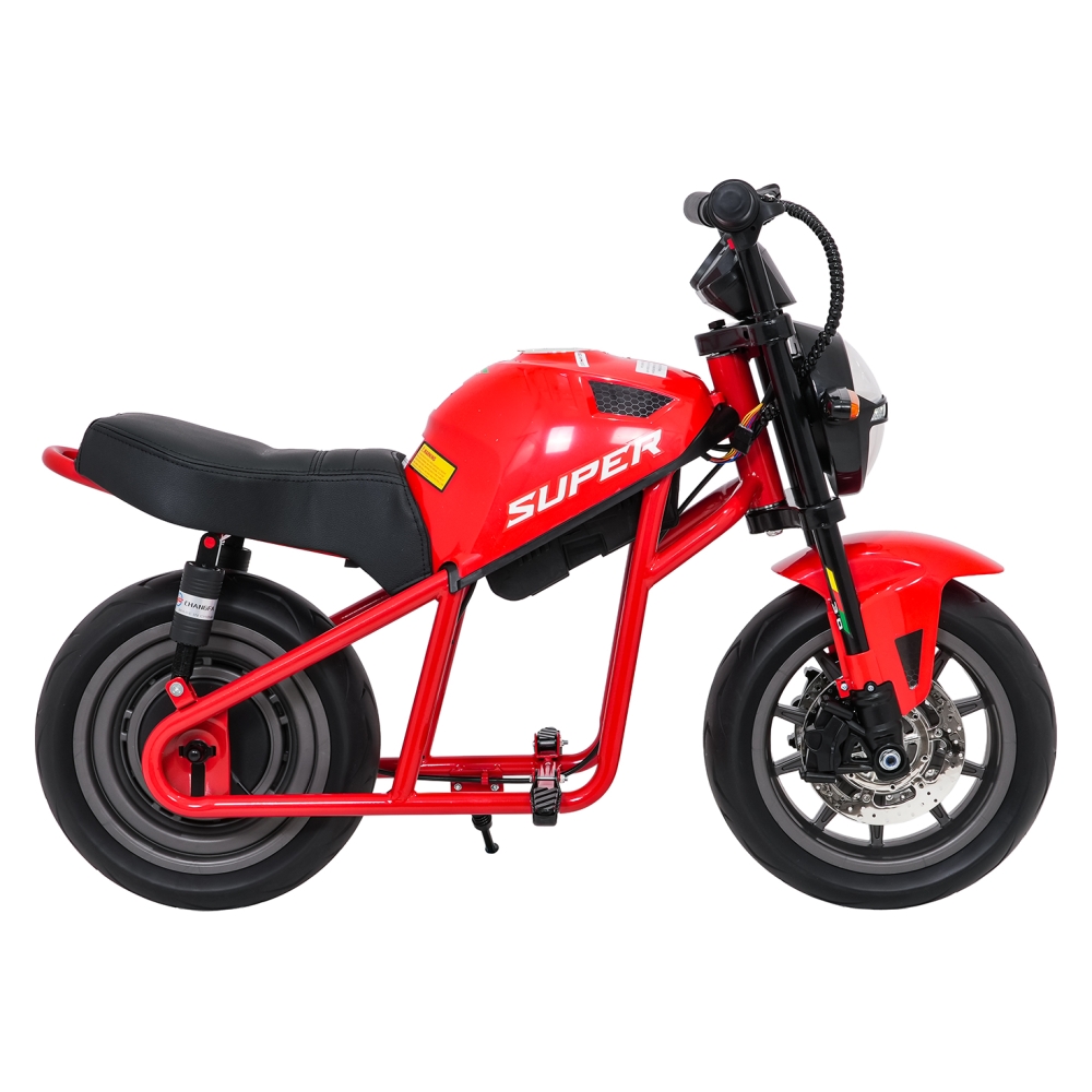 Elektrinis motociklas SUPERMOTO, Red-Elektromobiliai vaikams, Motociklai-e-vaikas