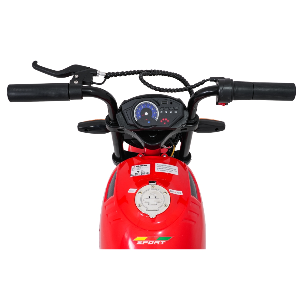 Elektrinis motociklas SUPERMOTO, Red-Elektromobiliai vaikams, Motociklai-e-vaikas