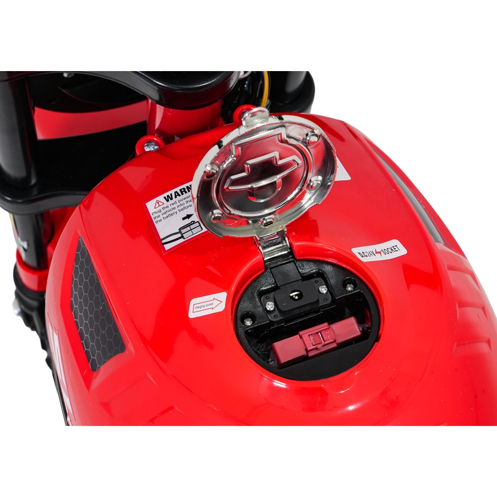 Elektrinis motociklas SUPERMOTO, Red-Elektromobiliai vaikams, Motociklai-e-vaikas