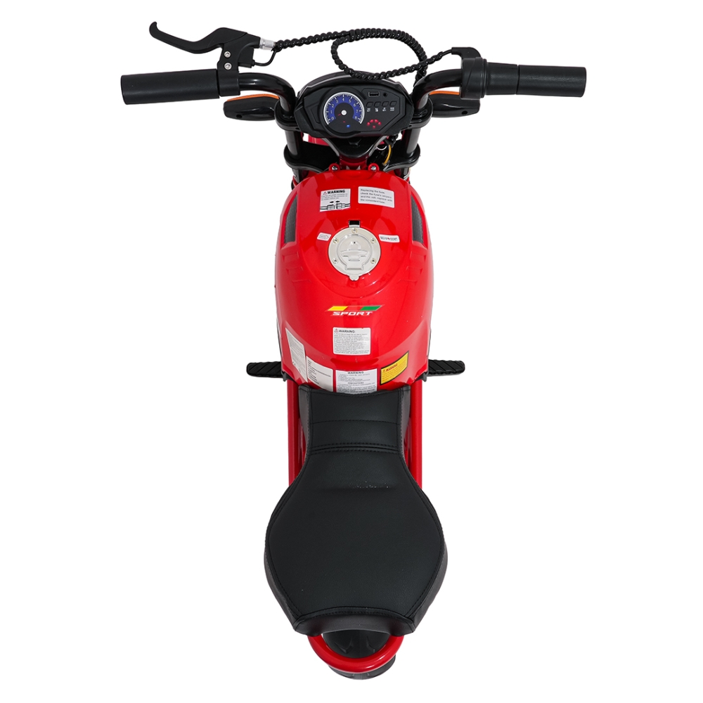 Elektrinis motociklas SUPERMOTO, Red-Elektromobiliai vaikams, Motociklai-e-vaikas