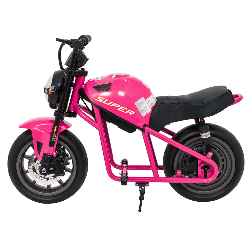 Elektrinis motociklas SUPERMOTO, Pink-Elektromobiliai vaikams, Motociklai-e-vaikas
