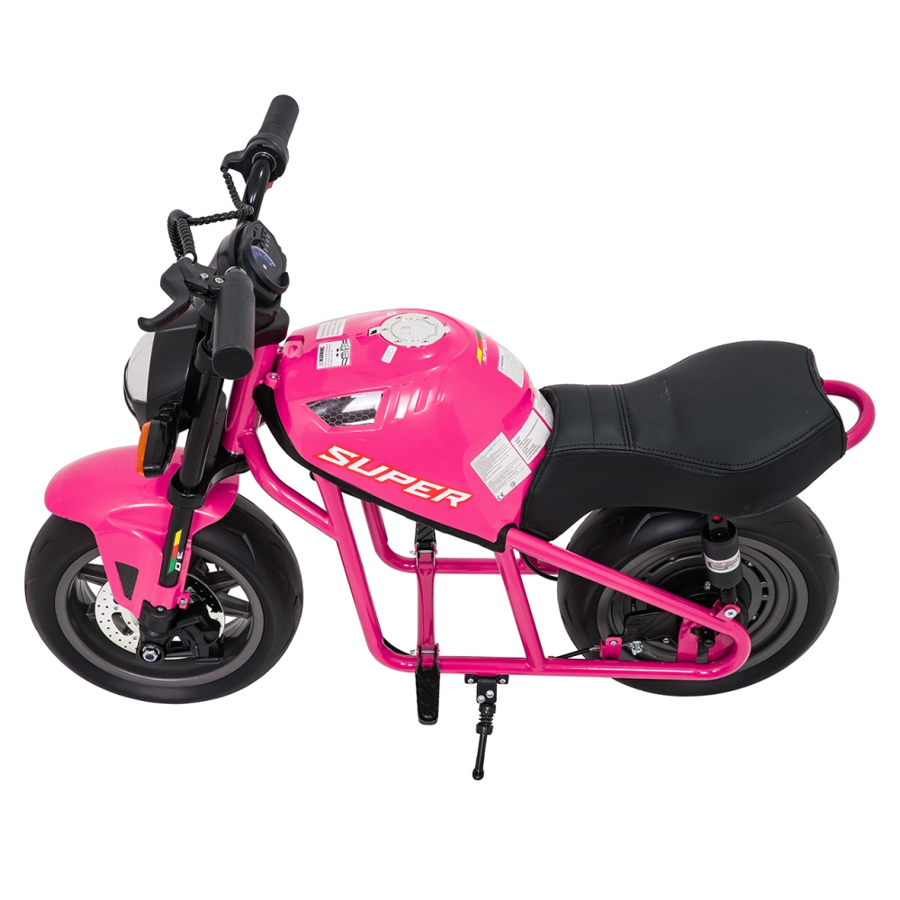Elektrinis motociklas SUPERMOTO, Pink-Elektromobiliai vaikams, Motociklai-e-vaikas