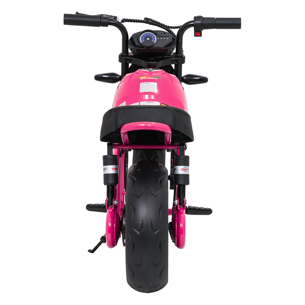 Elektrinis motociklas SUPERMOTO, Pink-Elektromobiliai vaikams, Motociklai-e-vaikas