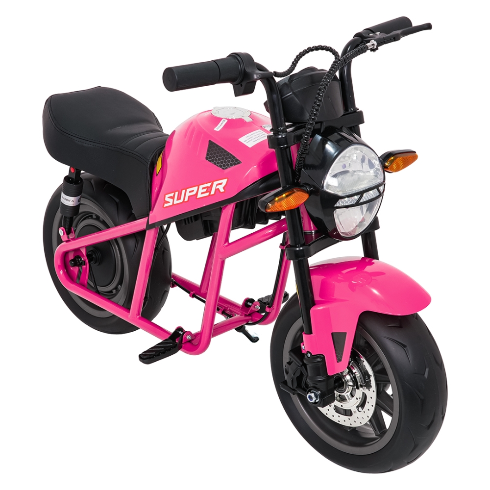 Elektrinis motociklas SUPERMOTO, Pink-Elektromobiliai vaikams, Motociklai-e-vaikas