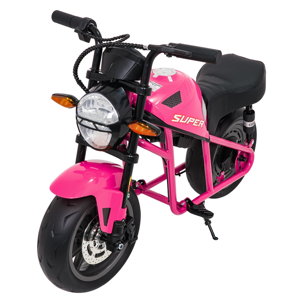 Elektrinis motociklas SUPERMOTO, Pink-Elektromobiliai vaikams, Motociklai-e-vaikas