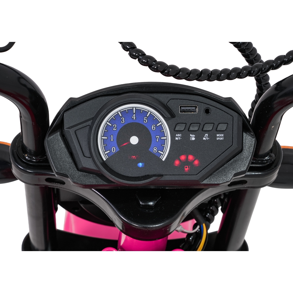 Elektrinis motociklas SUPERMOTO, Pink-Elektromobiliai vaikams, Motociklai-e-vaikas