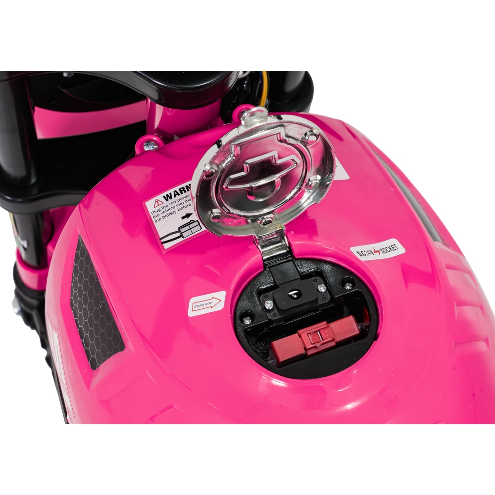 Elektrinis motociklas SUPERMOTO, Pink-Elektromobiliai vaikams, Motociklai-e-vaikas
