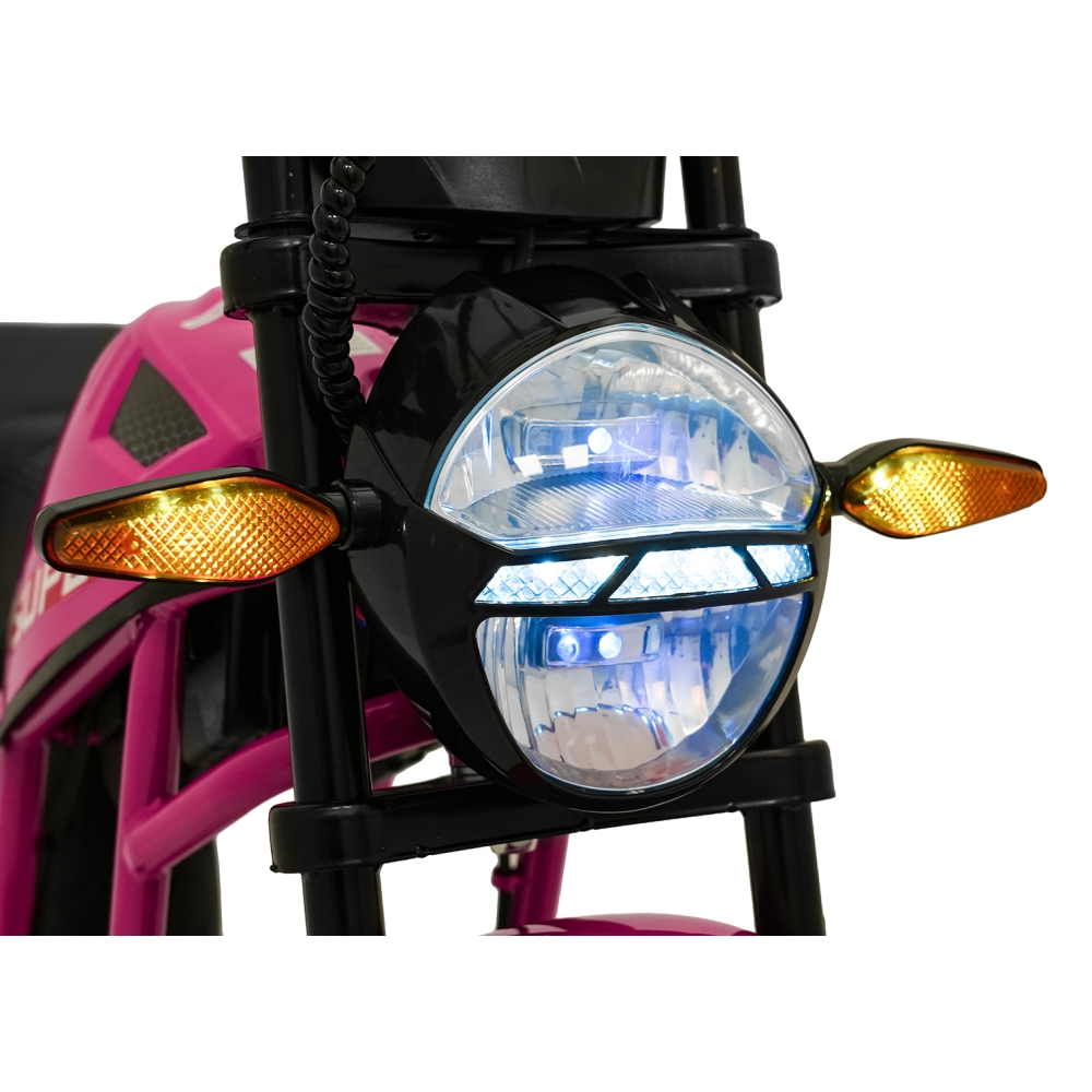 Elektrinis motociklas SUPERMOTO, Pink-Elektromobiliai vaikams, Motociklai-e-vaikas