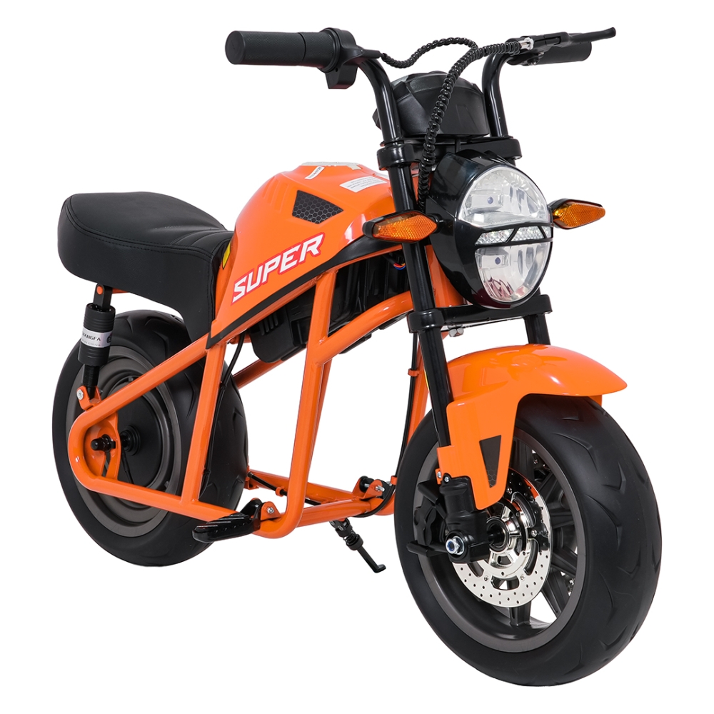 Elektrinis motociklas SUPERMOTO, Orange-Elektromobiliai vaikams, Motociklai-e-vaikas