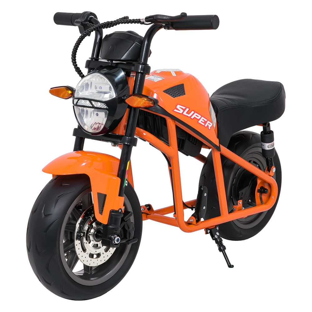Elektrinis motociklas SUPERMOTO, Orange-Elektromobiliai vaikams, Motociklai-e-vaikas