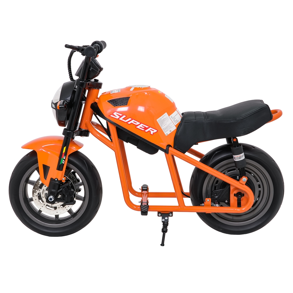 Elektrinis motociklas SUPERMOTO, Orange-Elektromobiliai vaikams, Motociklai-e-vaikas