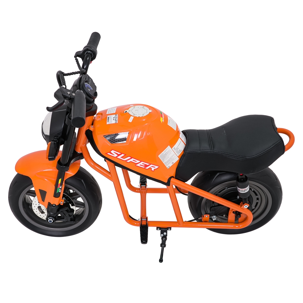 Elektrinis motociklas SUPERMOTO, Orange-Elektromobiliai vaikams, Motociklai-e-vaikas