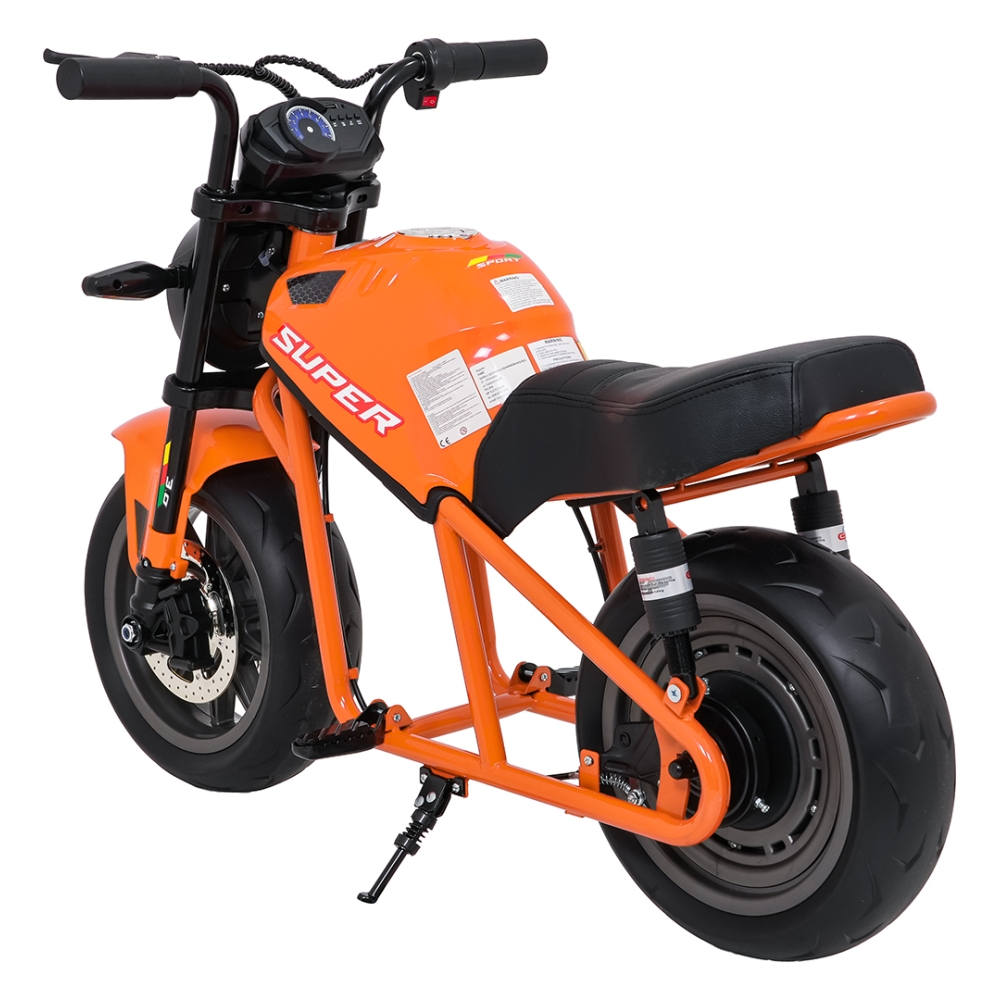 Elektrinis motociklas SUPERMOTO, Orange-Elektromobiliai vaikams, Motociklai-e-vaikas