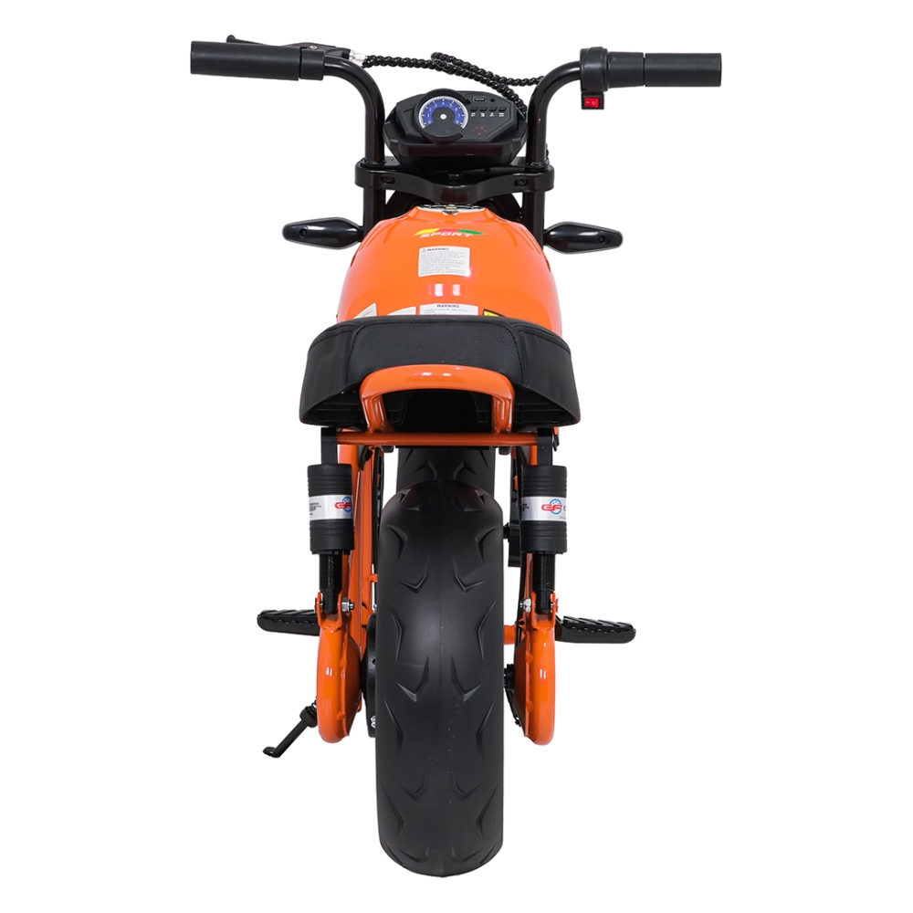Elektrinis motociklas SUPERMOTO, Orange-Elektromobiliai vaikams, Motociklai-e-vaikas