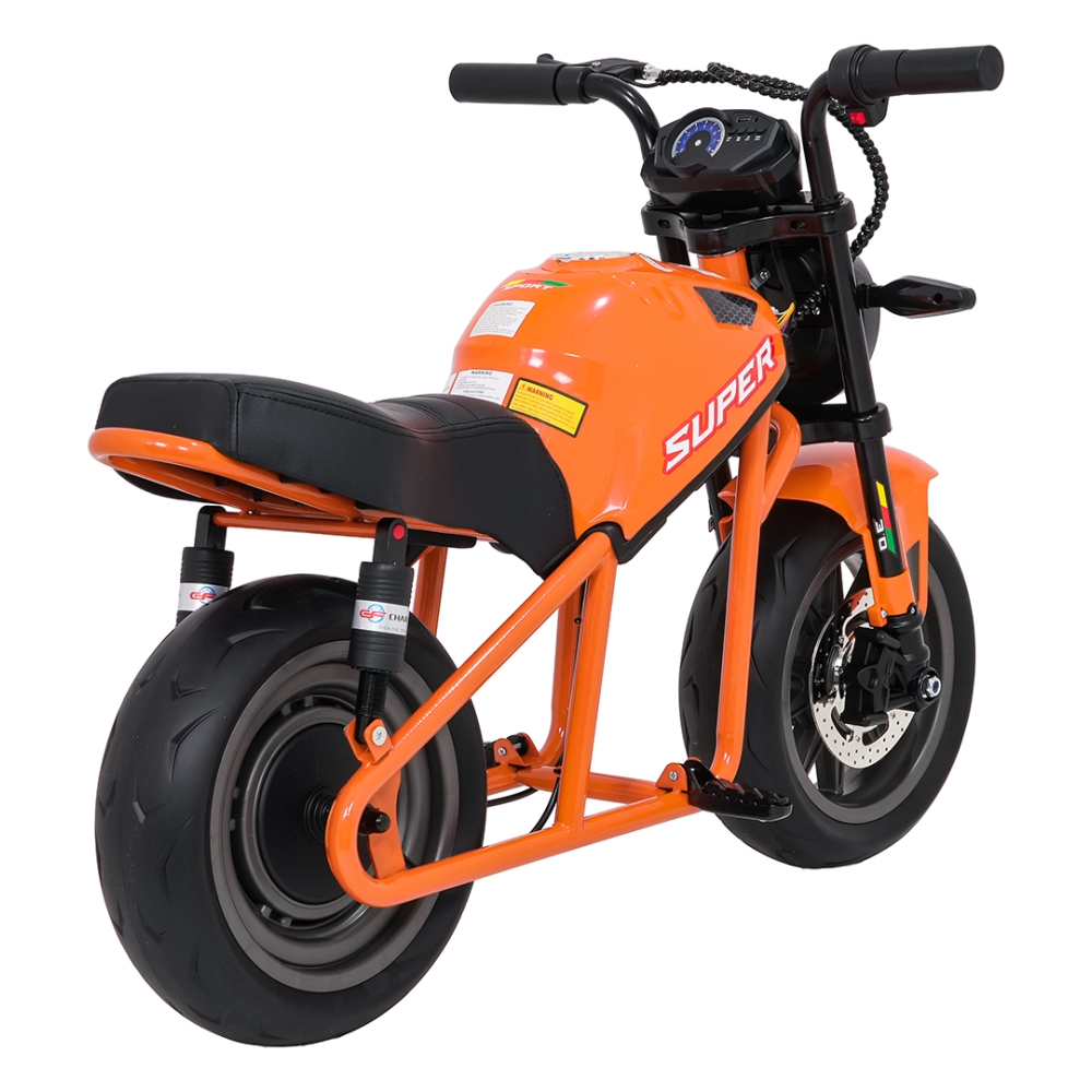 Elektrinis motociklas SUPERMOTO, Orange-Elektromobiliai vaikams, Motociklai-e-vaikas